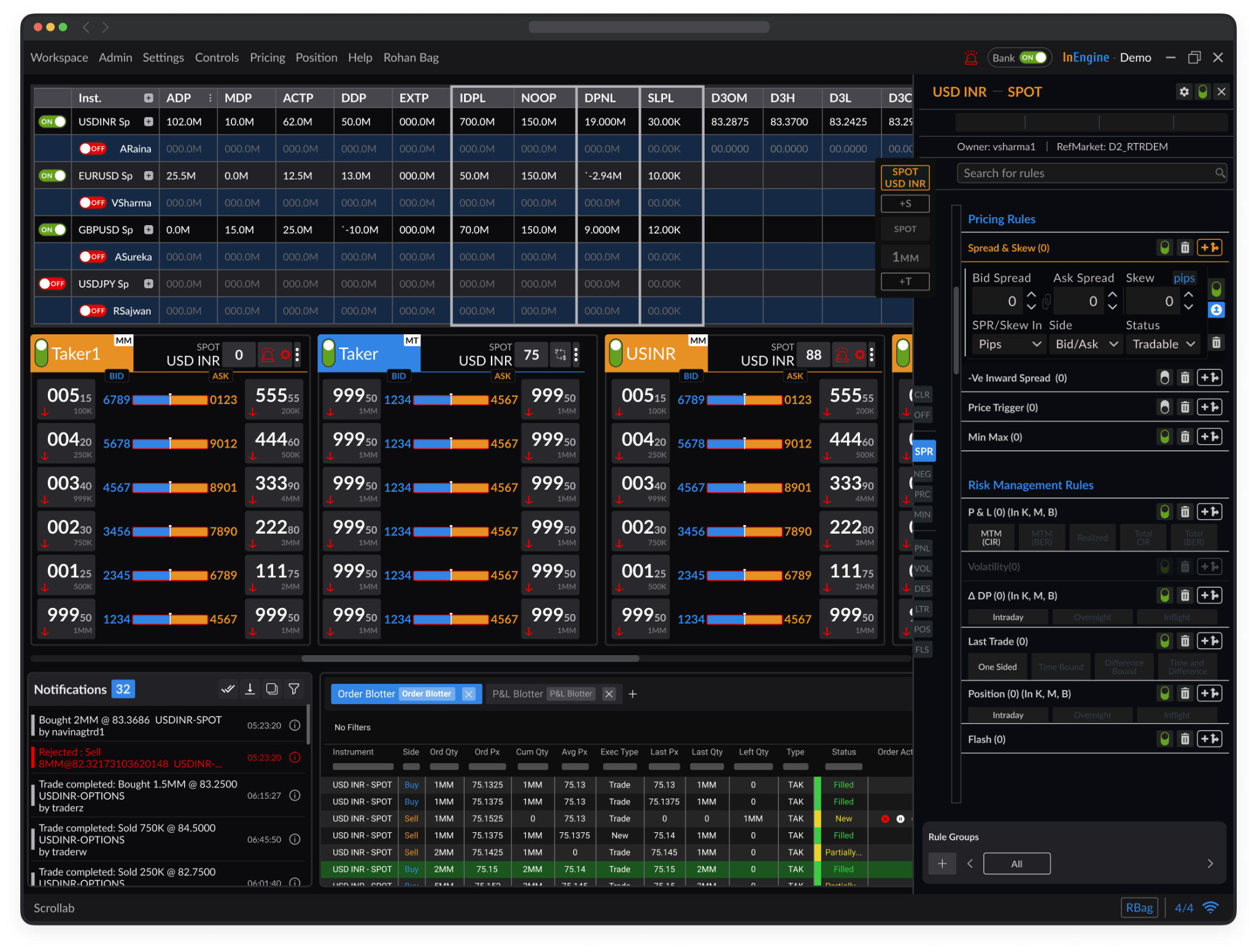 InEngine main workspace
