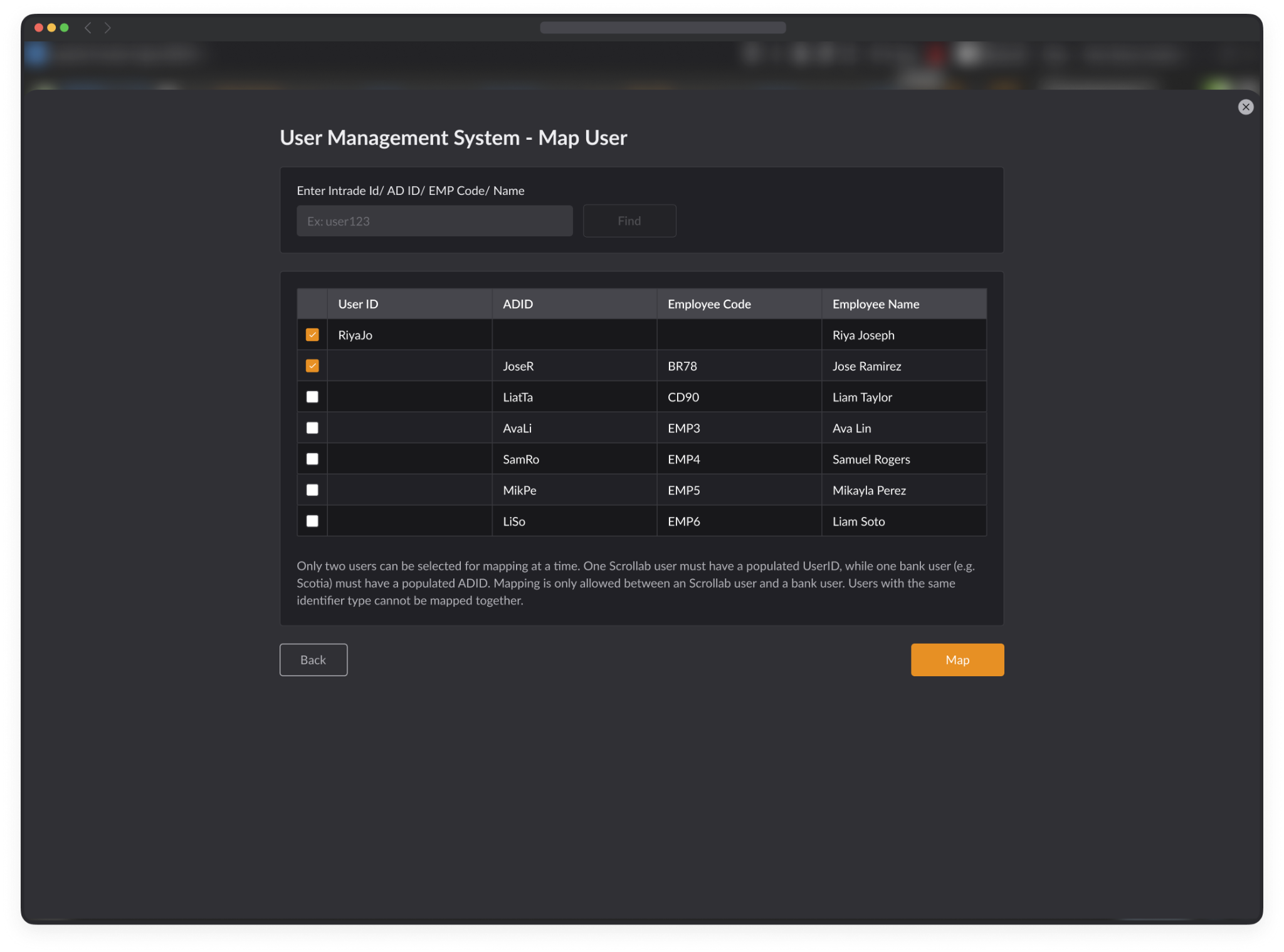 Client stream mapping